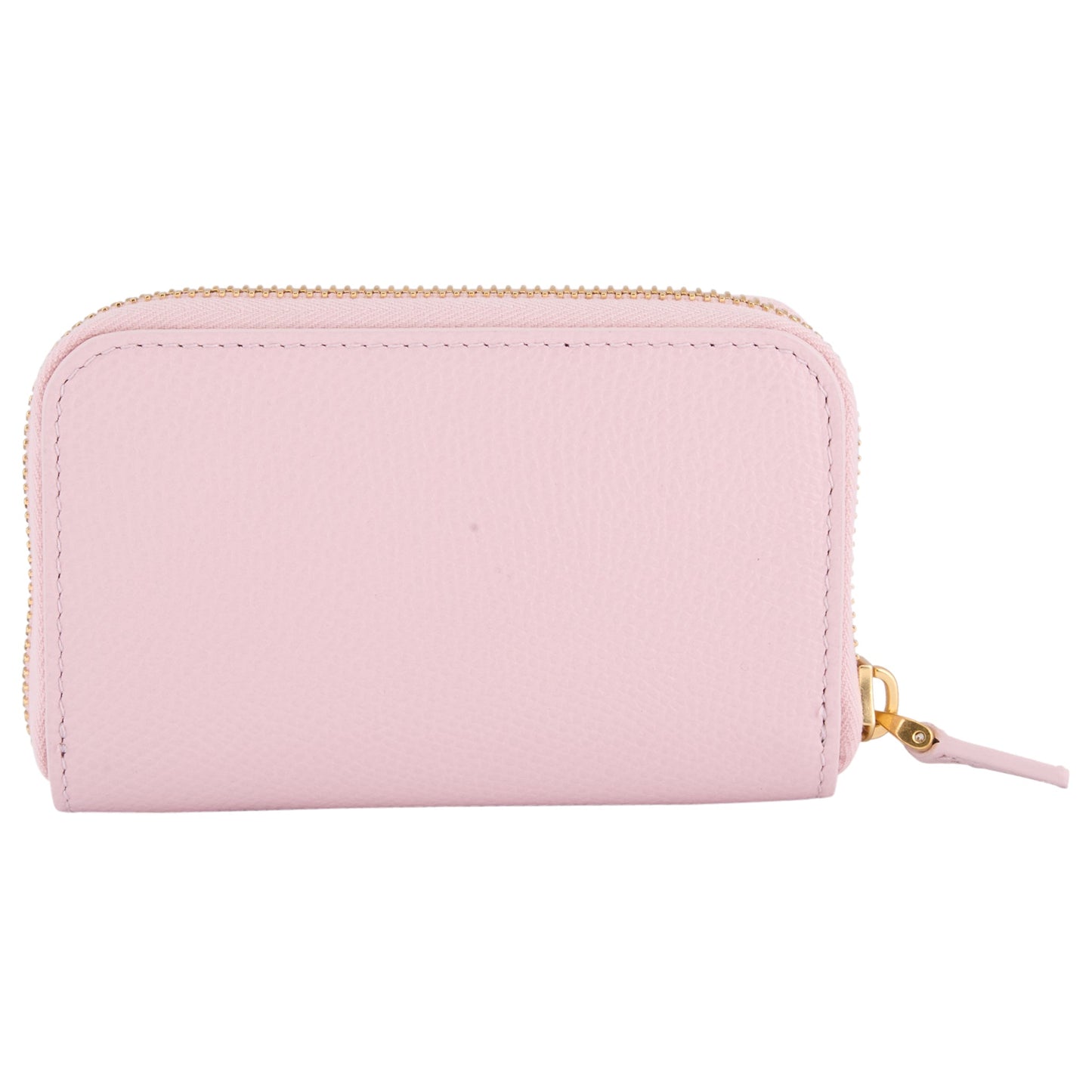 MINI ZIP AROUND WALLET | CHERRYFIC | VIT.SOFT GRAIN/A.BRASS LOGO-L.GOLD CHERR / 16Q:ROSE QUARTZ