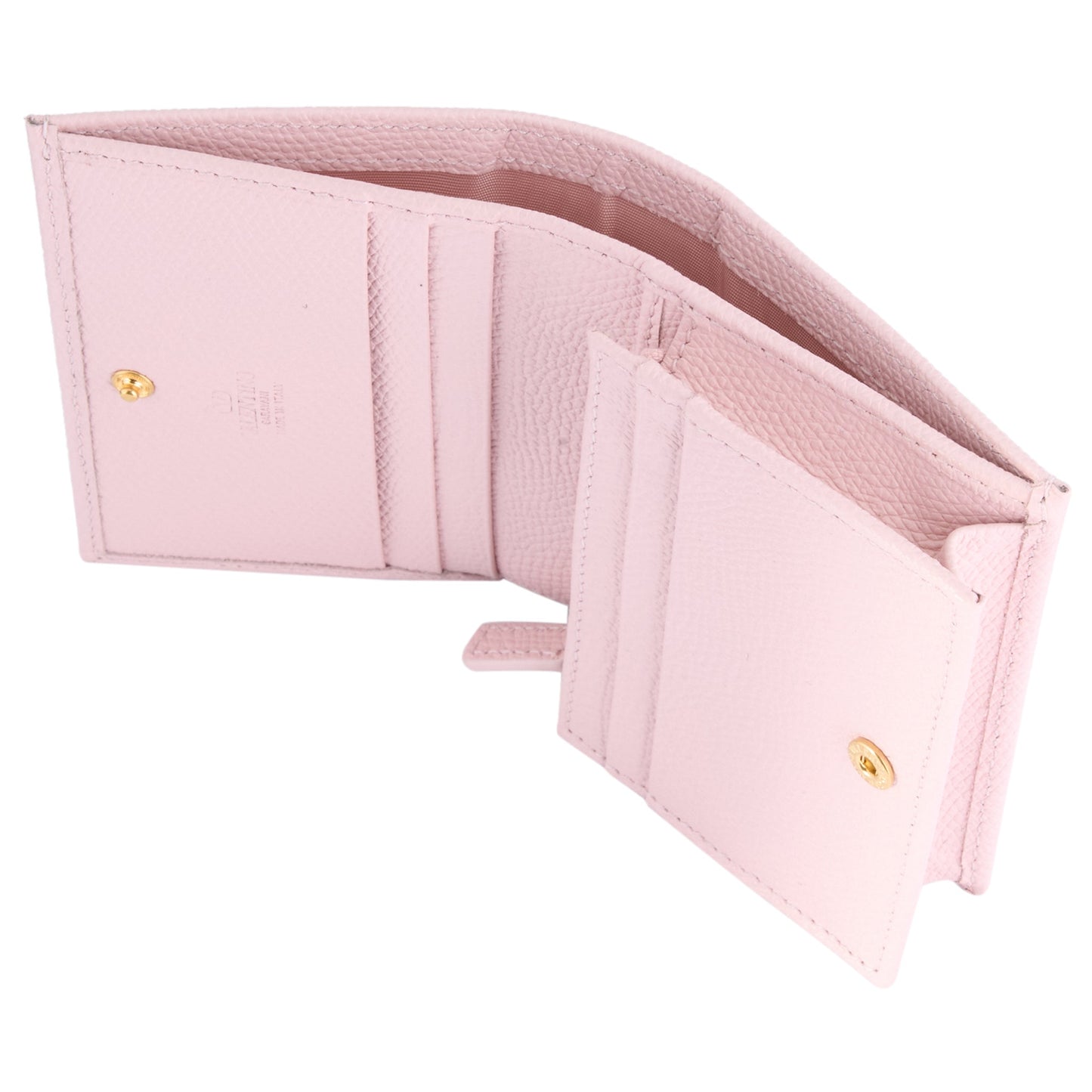 FLAP FRENCH WALLET | CHERRYFIC | VIT.SOFT GRAIN/A.BRASS LOGO-L.GOLD CHERR / 16Q:ROSE QUARTZ