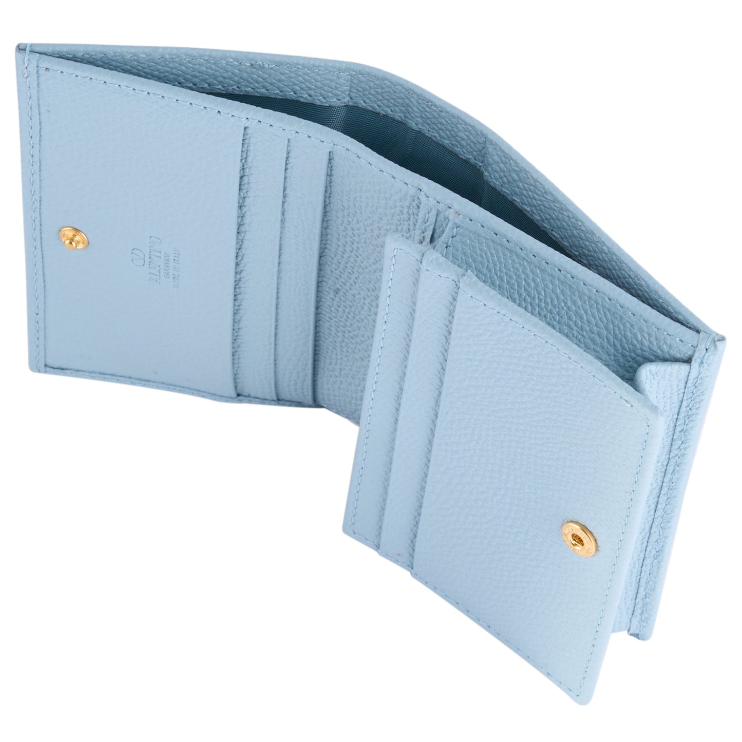 FLAP FRENCH WALLET | CHERRYFIC | VIT.SOFT GRAIN/A.BRASS LOGO-L.GOLD CHERR / ZJ4:BLU PORCELLANA