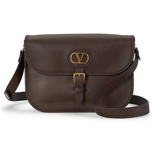 CROSS BODY BAG | ANTIBES | VIT.NAPPATO/VIT.SOFT GRAIN/A.GOLD LOGO / REL:REL OAK BROWN
