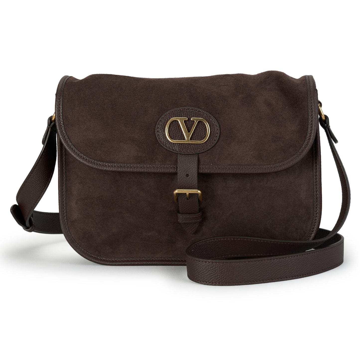 CROSS BODY BAG | ANTIBES | SUEDE A./VIT.SOFT GRAIN/A.GOLD LOGO / RE6:RE6 TESTA DI MORO/OAK BROWN