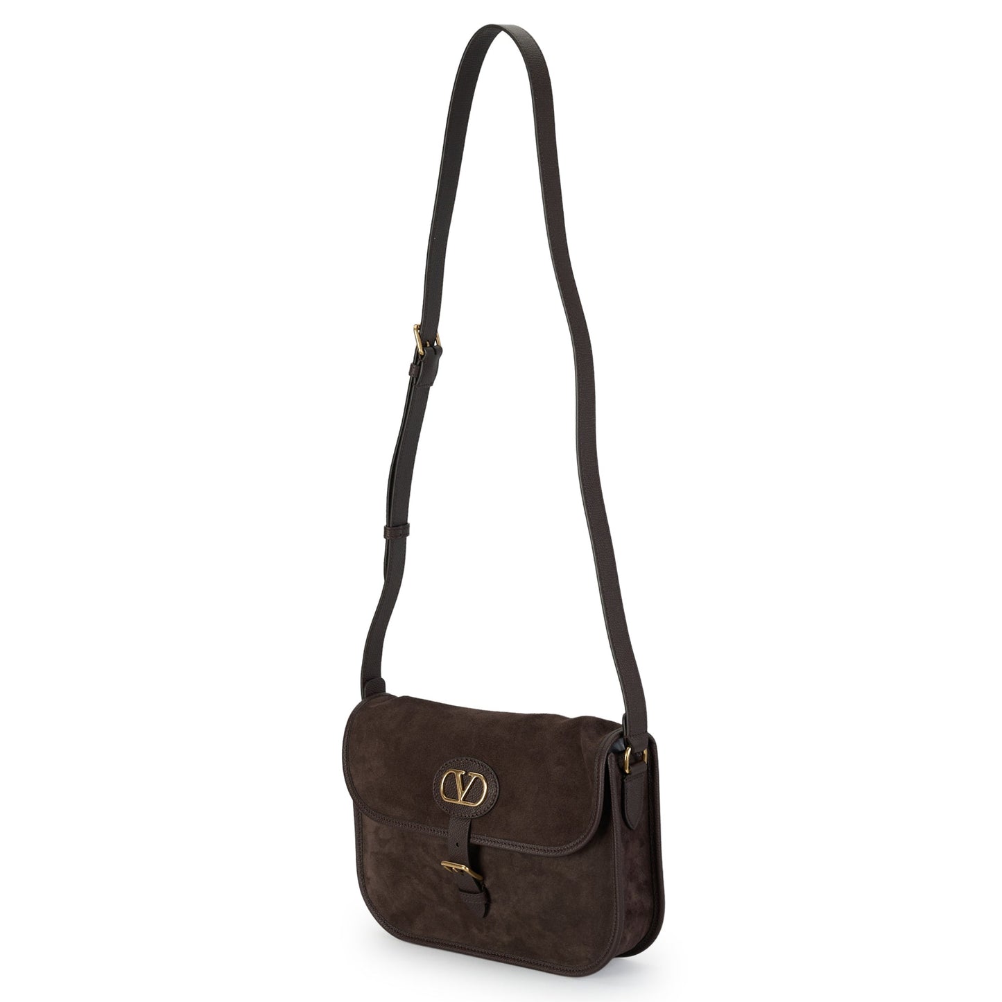 CROSS BODY BAG | ANTIBES | SUEDE A./VIT.SOFT GRAIN/A.GOLD LOGO / RE6:RE6 TESTA DI MORO/OAK BROWN