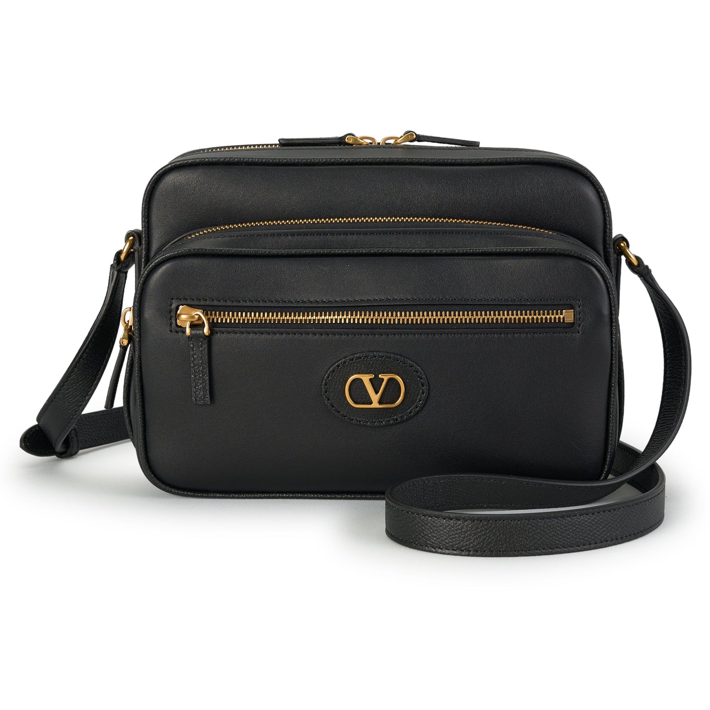 CAMERA CASE | ANTIBES | VIT.NAPPATO/VIT.SOFT GRAIN/A.GOLD LOGO / 0NO:NERO