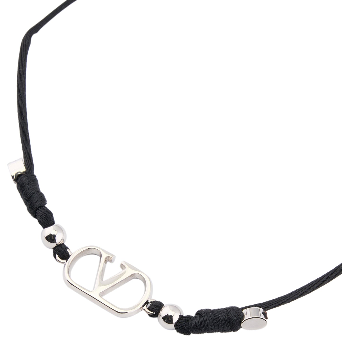 BRACELET | VLOGO SIGNATURE | CORDA/PALLADIUM LOGO / 0NO:NERO
