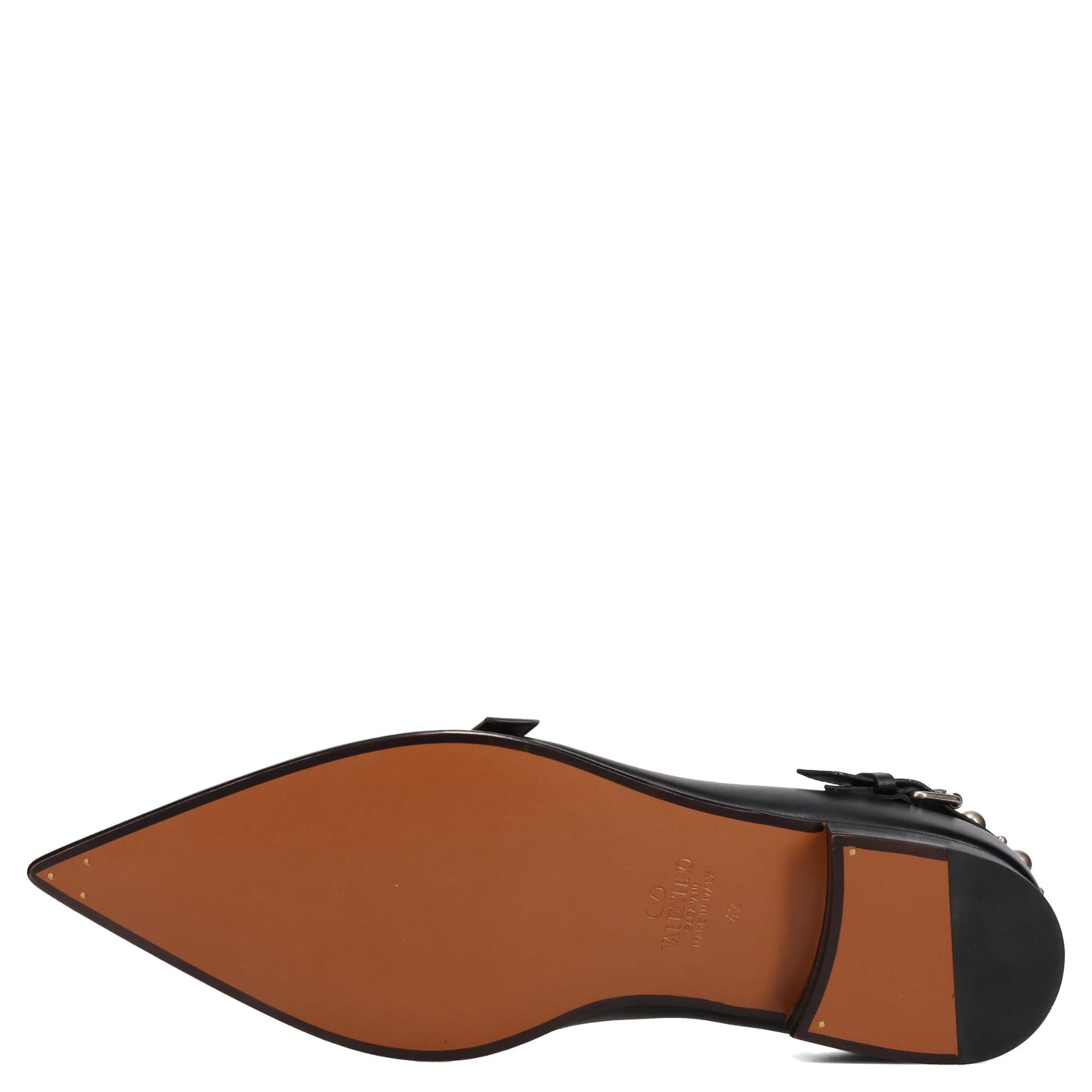 DERBY | VALENTINO GARAVANI MOCKERS | T. 25 | VITELLO/A.SILVER-A.BRASS MIX ROUND STUDS / 0NO:NERO