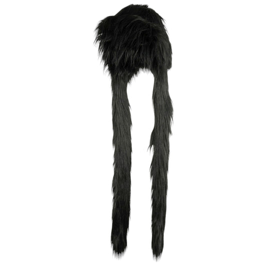 WOMEN FURRY HAT / BLACK