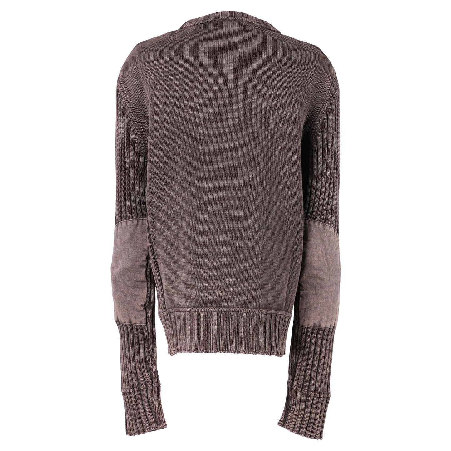 WOMEN RIB KNIT SWEATER / BROWN