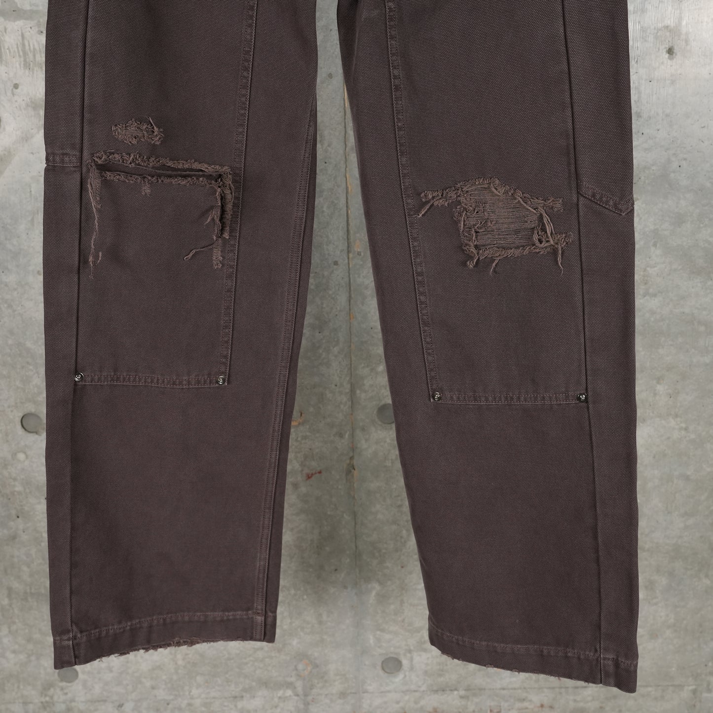 WOMEN WORKWEAR PANTS WOVEN / DARK BROWN