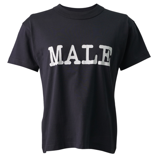 WOMEN MALE T SHIRT WOVEN / FADED BLACK