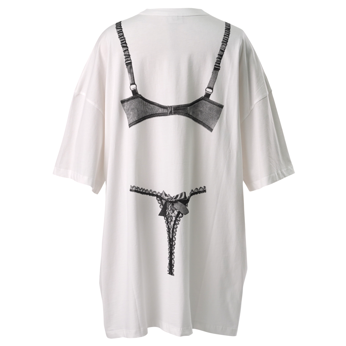 WOMEN LINGERIE TROMPE L'OEIL TALL TEE WOVEN / OFF WHITE