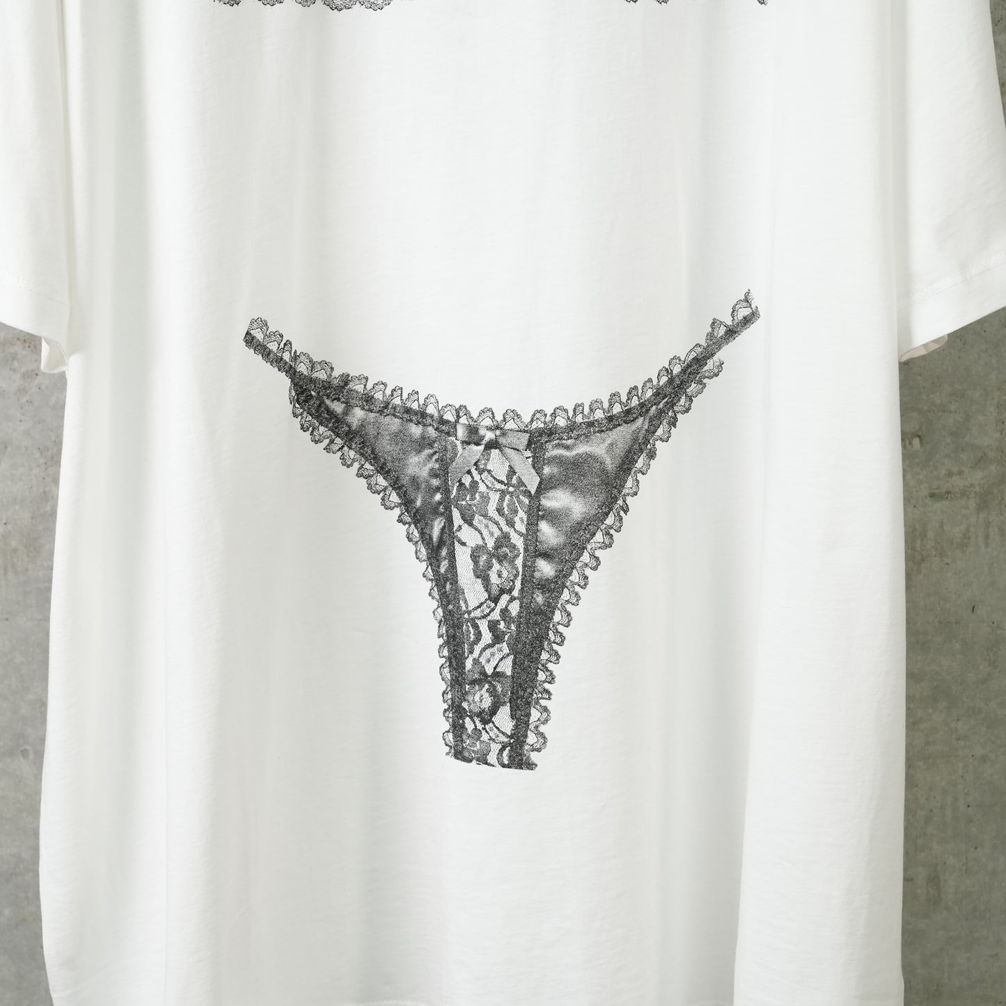 WOMEN LINGERIE TROMPE L'OEIL TALL TEE WOVEN / OFF WHITE