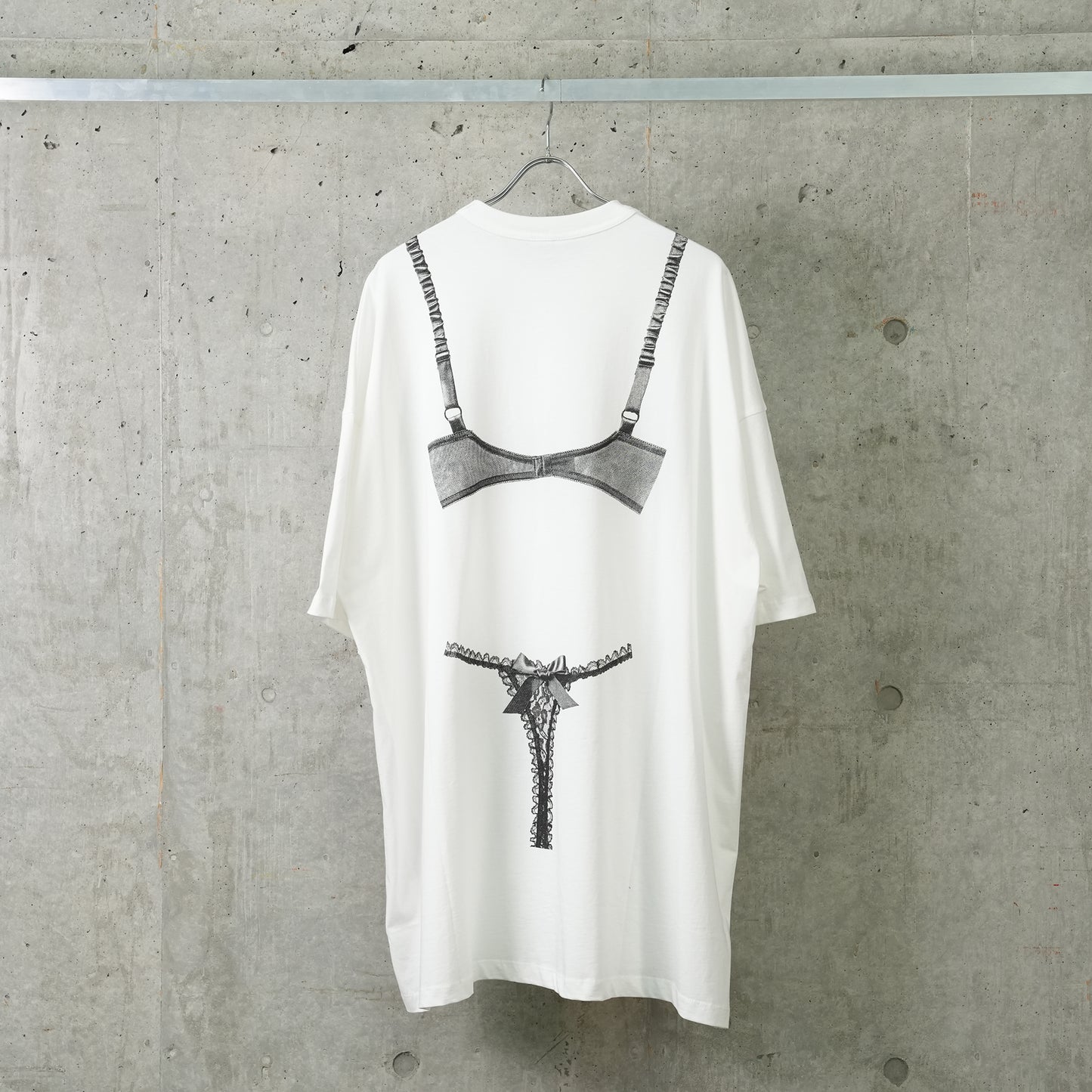 WOMEN LINGERIE TROMPE L'OEIL TALL TEE WOVEN / OFF WHITE