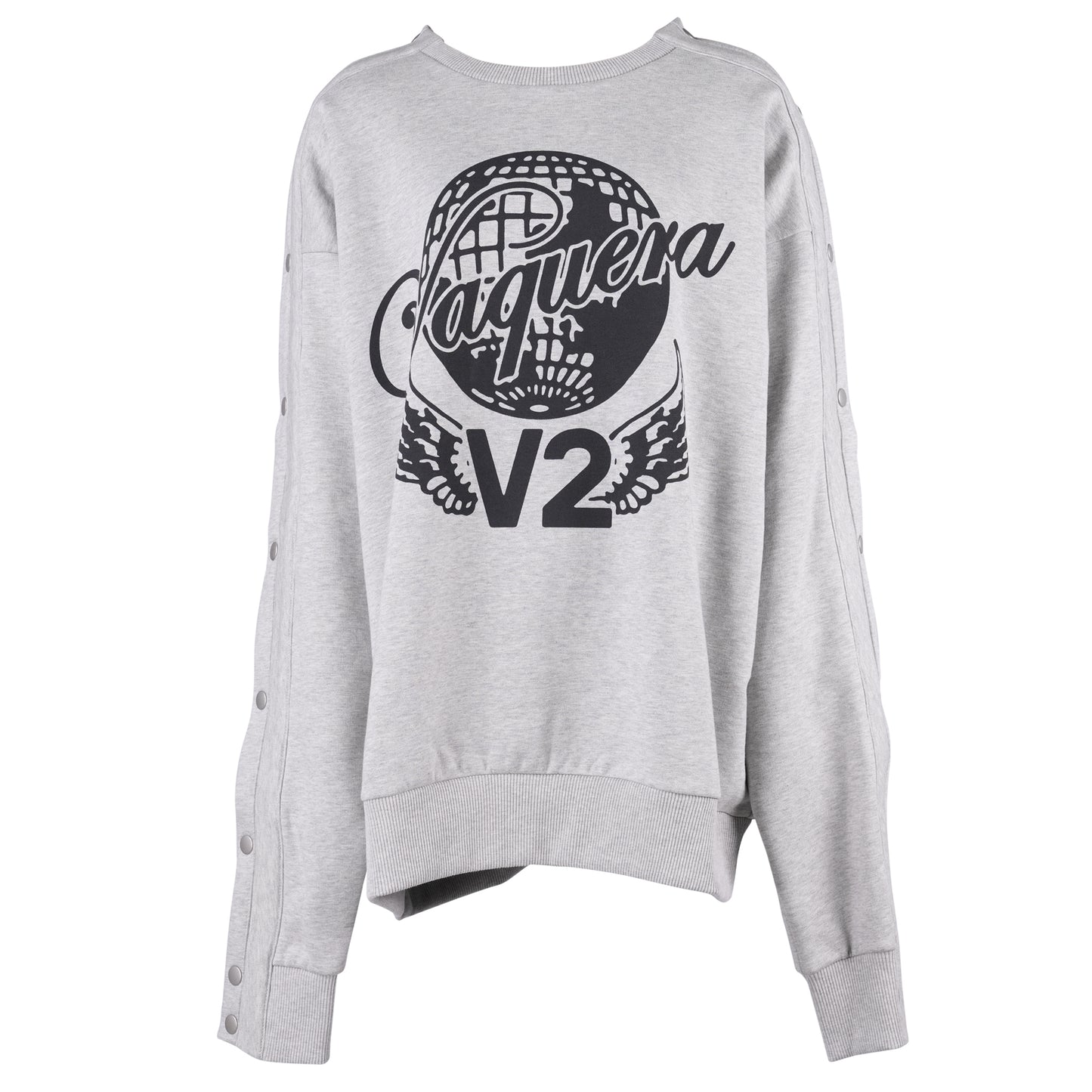 WOMEN SNAP SWEATSHIRT WOVEN / GREY