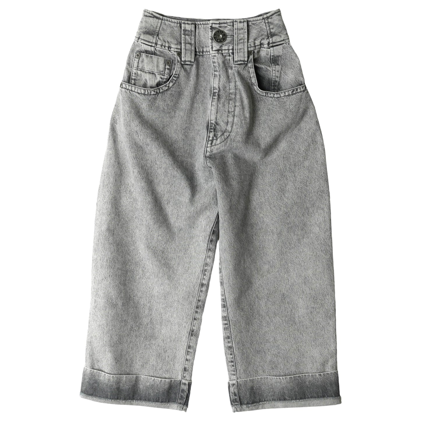 WOMEN BABY JEANS WOVEN / GREY