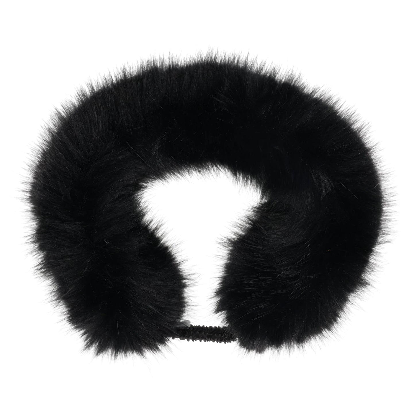 WOMEN FAUX FUR HEADBAND / BLACK