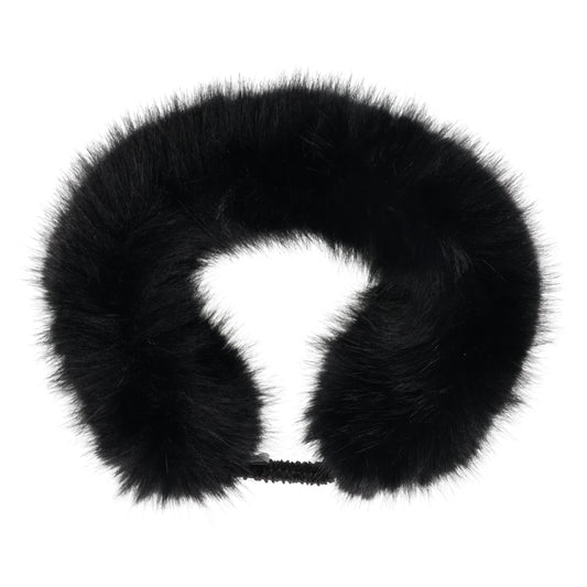 WOMEN FAUX FUR HEADBAND / BLACK