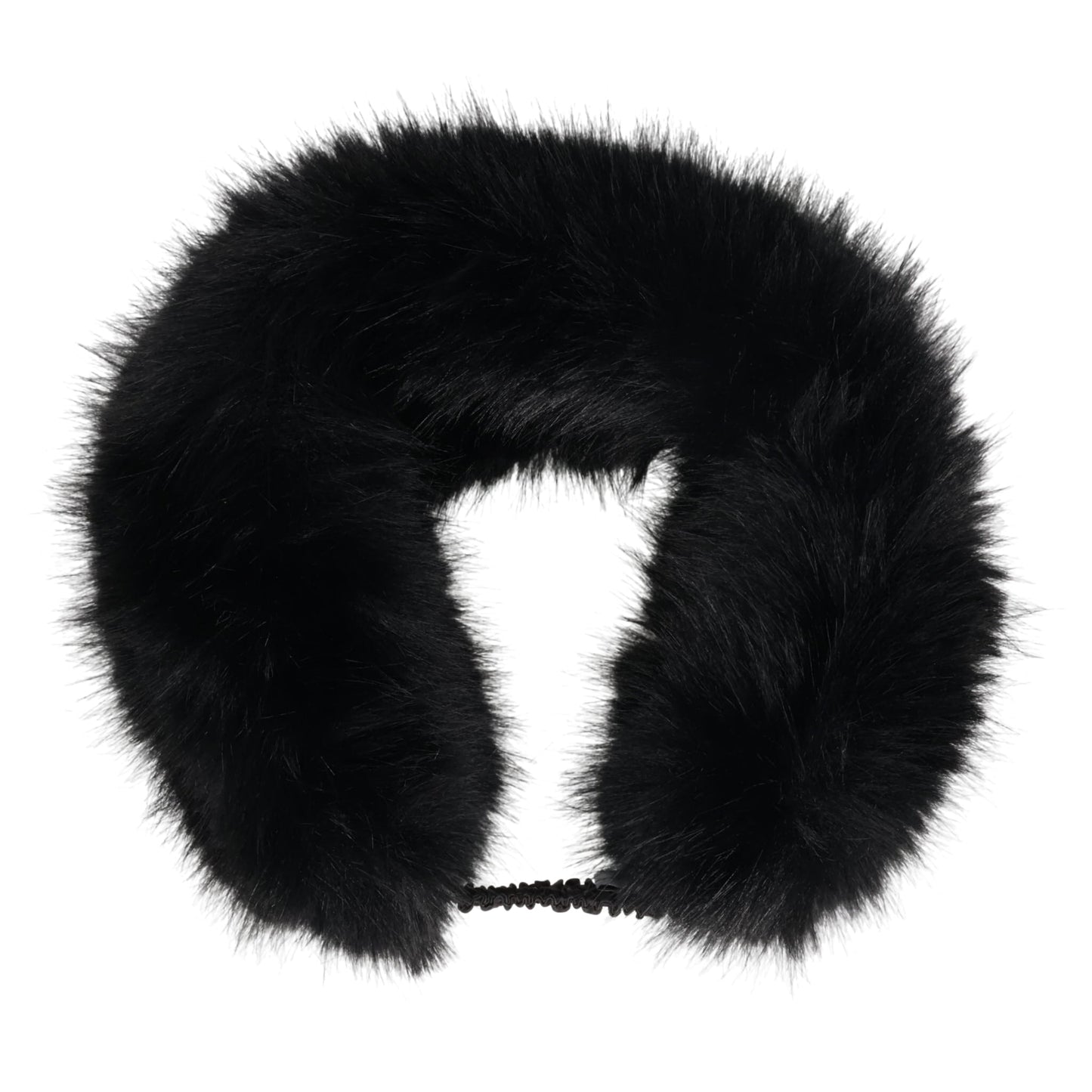 WOMEN FAUX FUR HEADBAND / BLACK