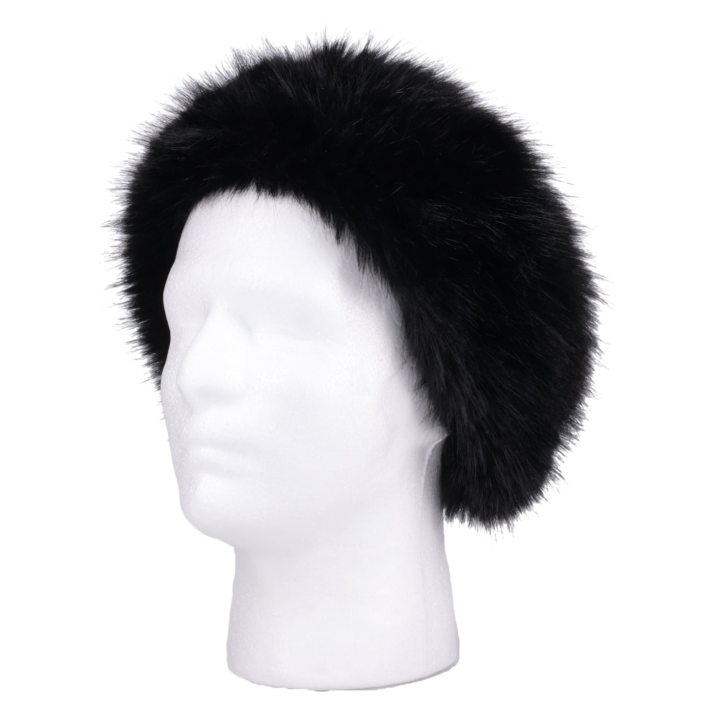 WOMEN FAUX FUR HEADBAND / BLACK