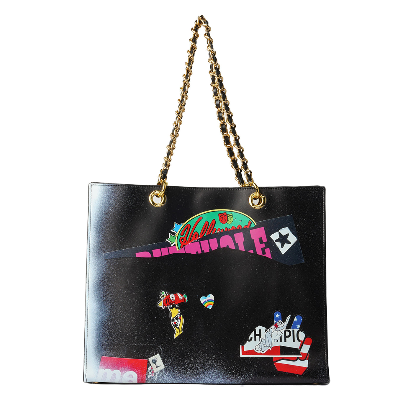 WOMEN TROMPE LOEIL TOTE LEATHER / BLACK