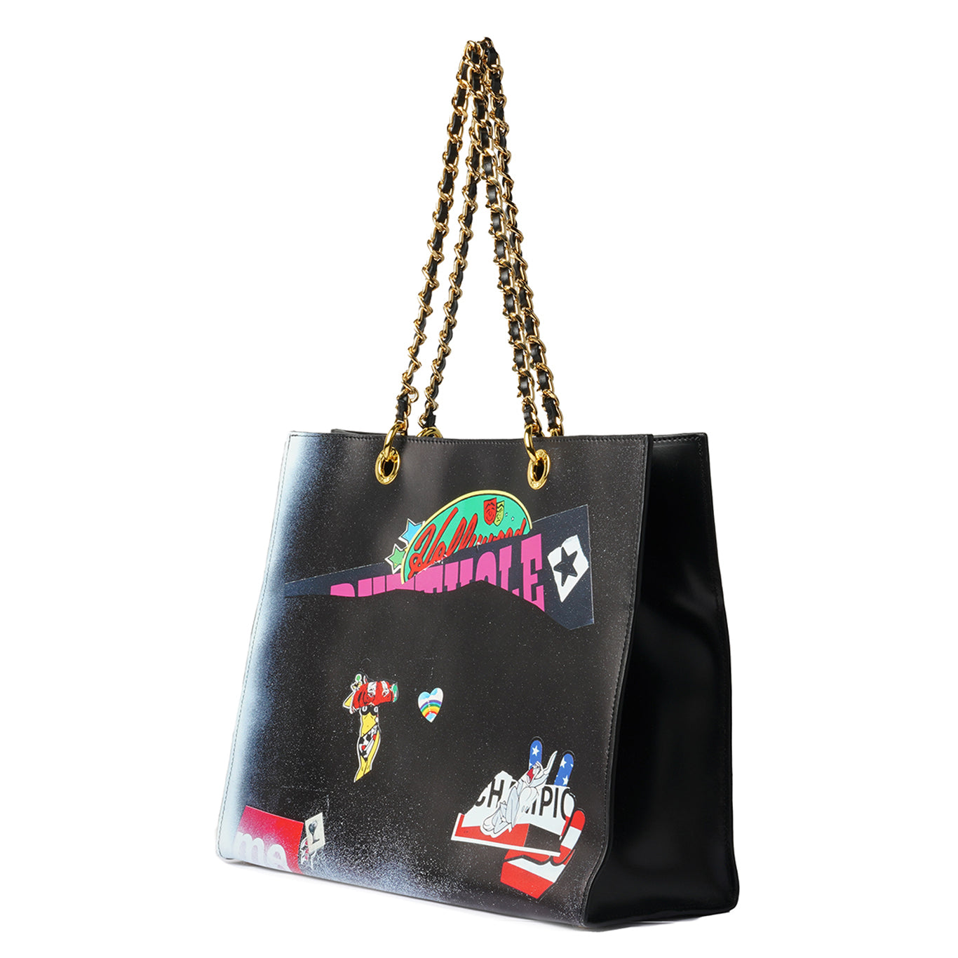 WOMEN TROMPE LOEIL TOTE LEATHER / BLACK