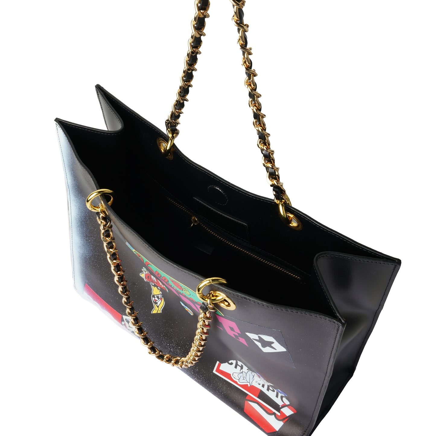 WOMEN TROMPE LOEIL TOTE LEATHER / BLACK