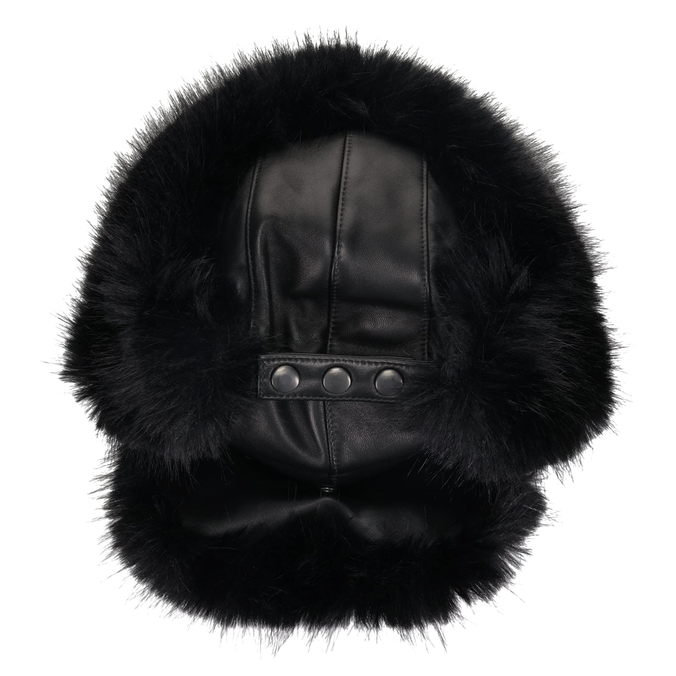 WOMEN TRAPPER HAT LEATHER / BLACK