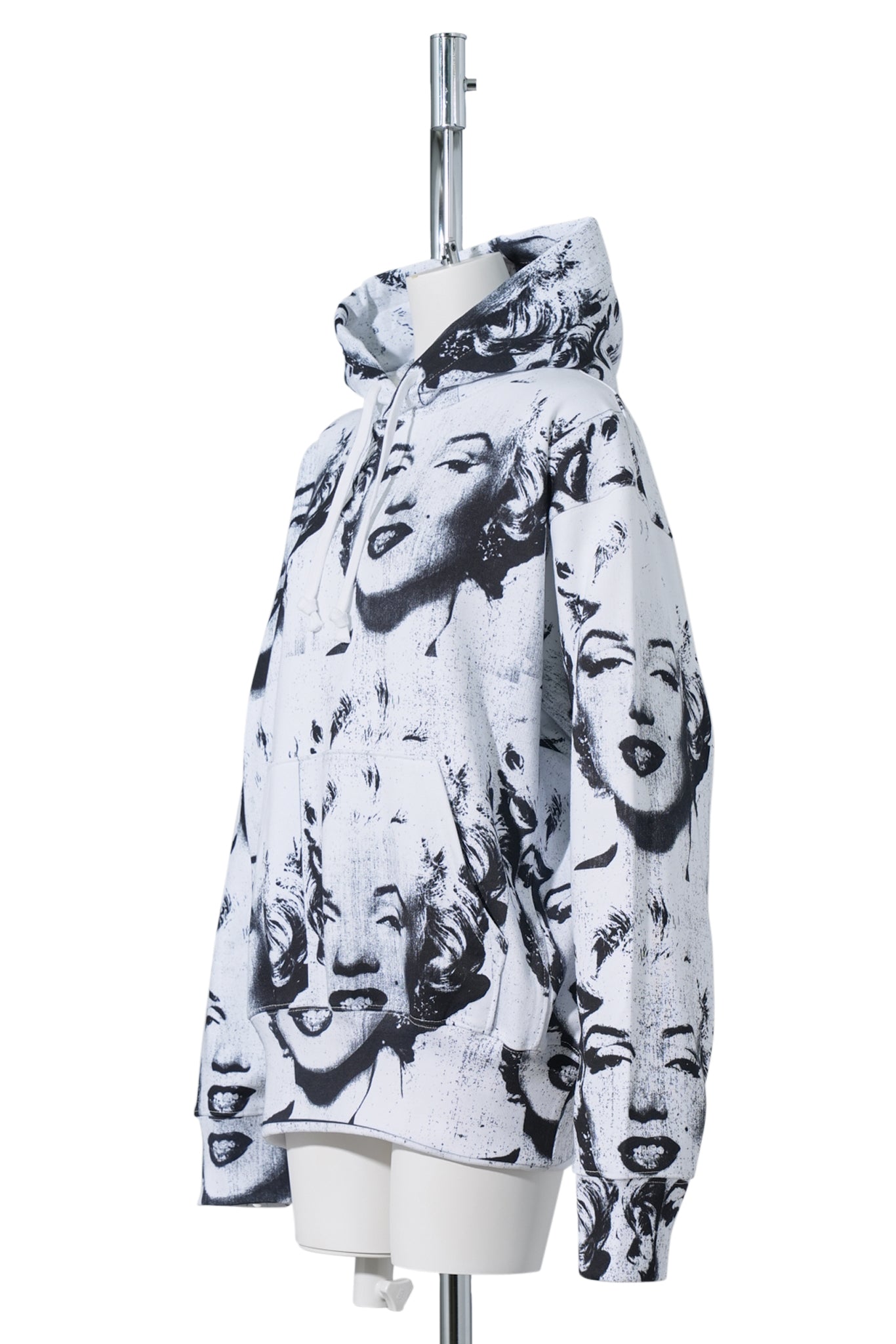 WOMEN MARILYN HOODIE KNIT / WHITE PRINT