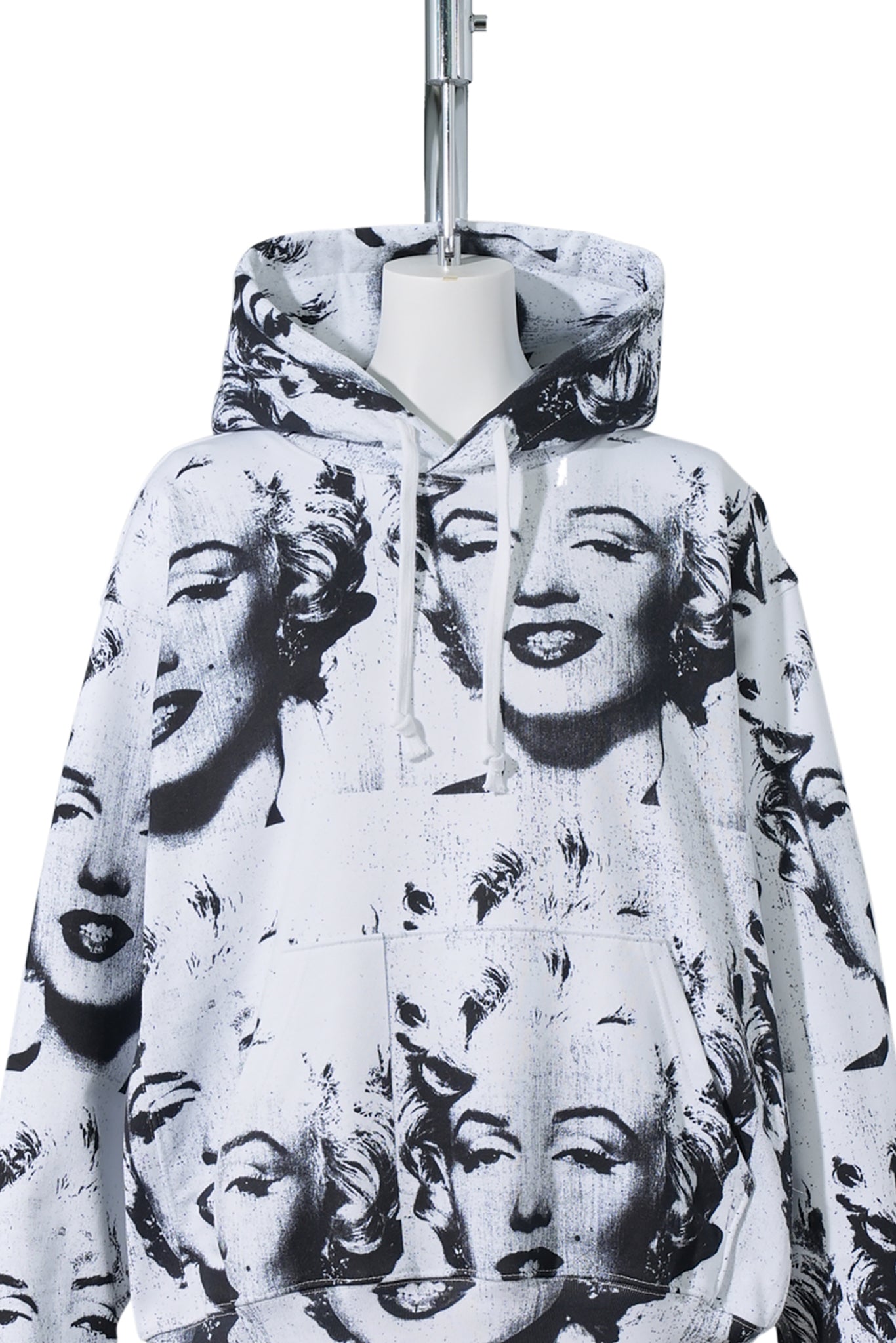 WOMEN MARILYN HOODIE KNIT / WHITE PRINT