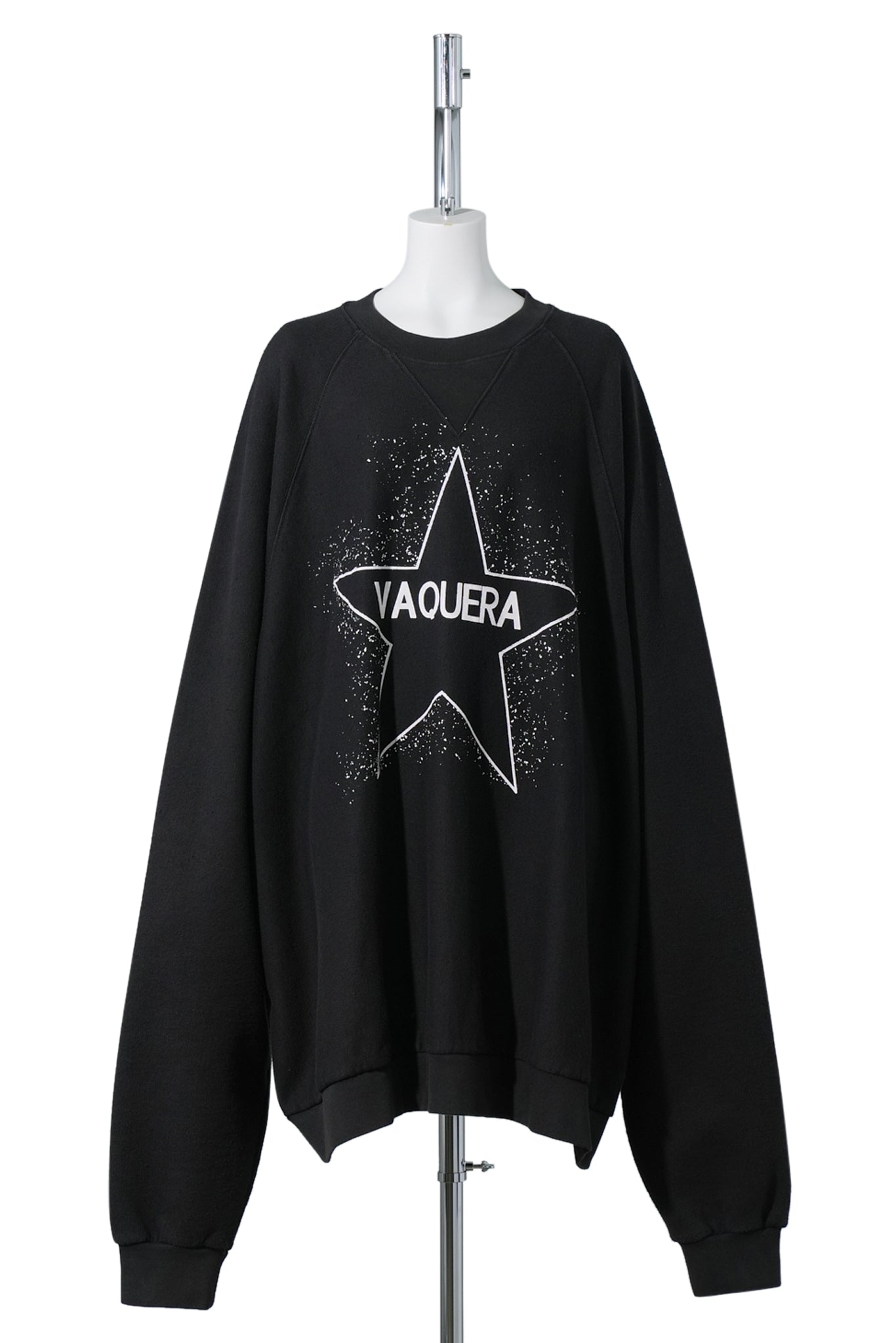 WOMEN OVERSIZED SWEAT SHIRT KNIT / FADED BLACK