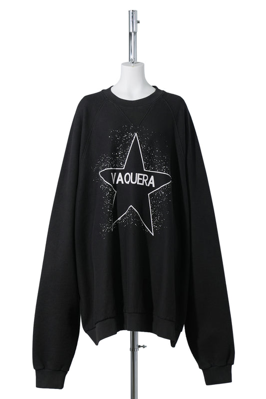 WOMEN OVERSIZED SWEAT SHIRT KNIT / FADED BLACK