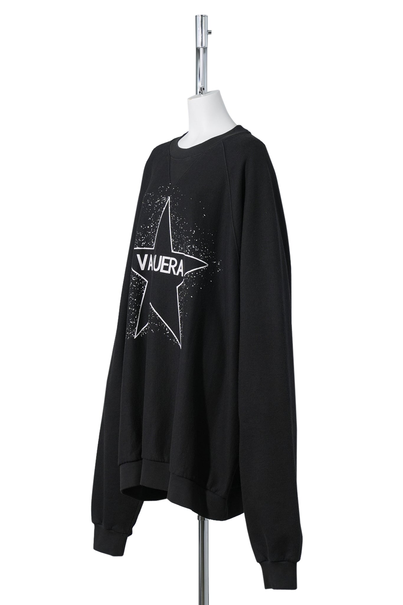 WOMEN OVERSIZED SWEAT SHIRT KNIT / FADED BLACK