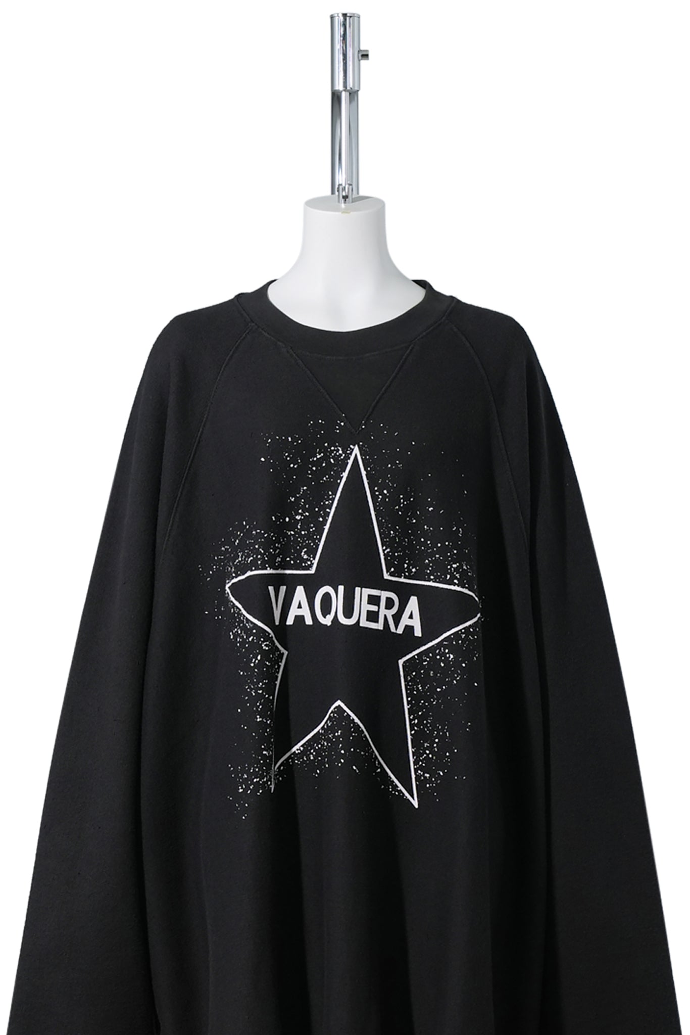 WOMEN OVERSIZED SWEAT SHIRT KNIT / FADED BLACK