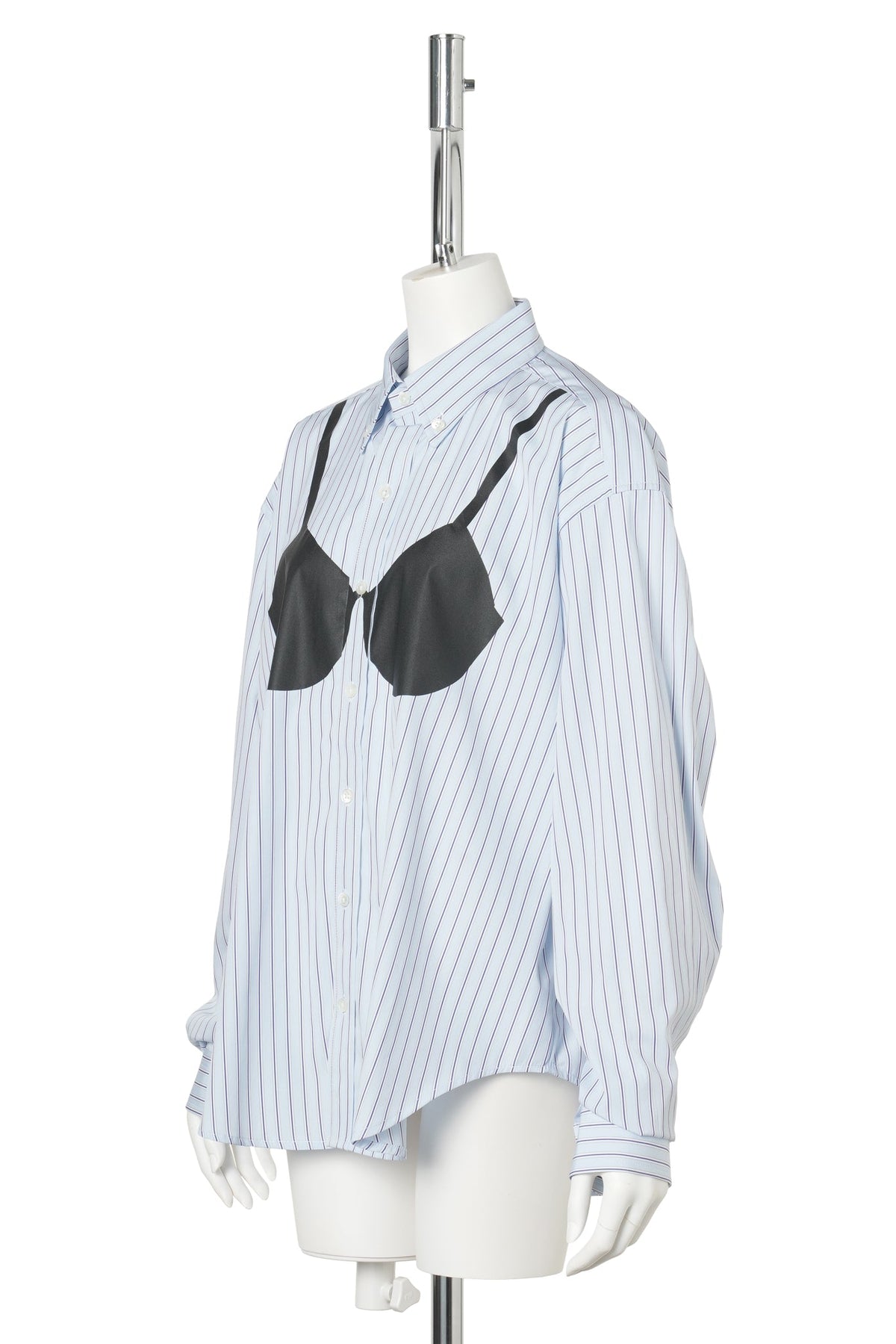 WOMEN TROMPE L'OEIL BUTTON DOWN / BLUE STRIPE