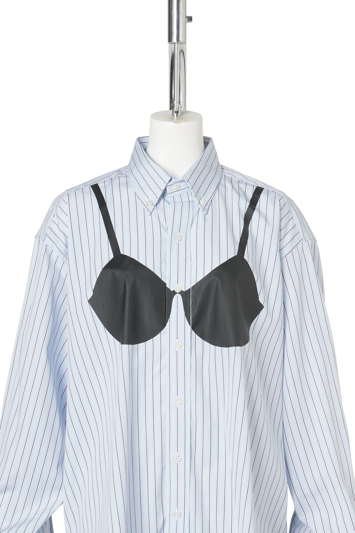 WOMEN TROMPE L'OEIL BUTTON DOWN / BLUE STRIPE