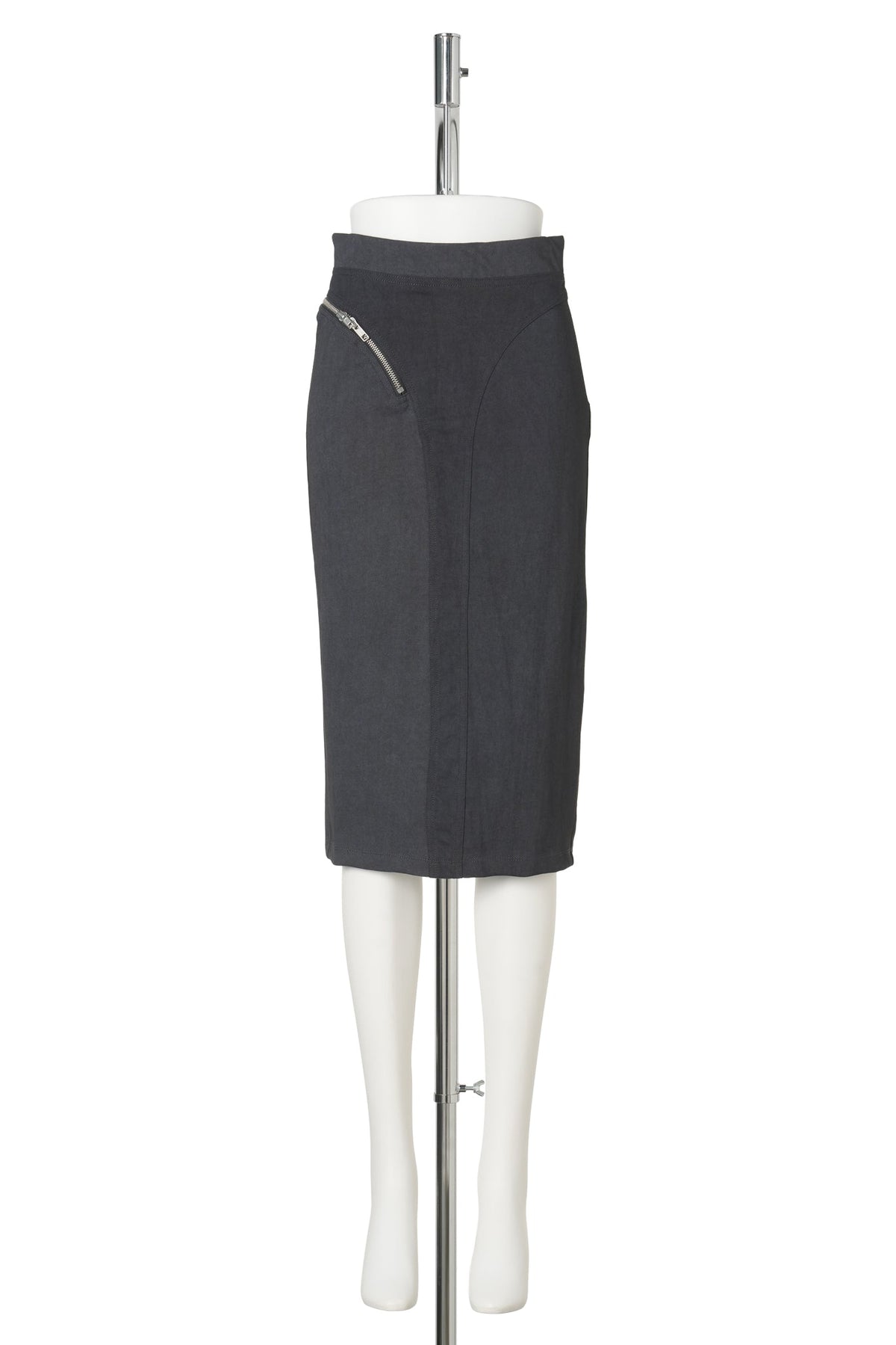 WOMEN ZIPPER SKIRT / GREY