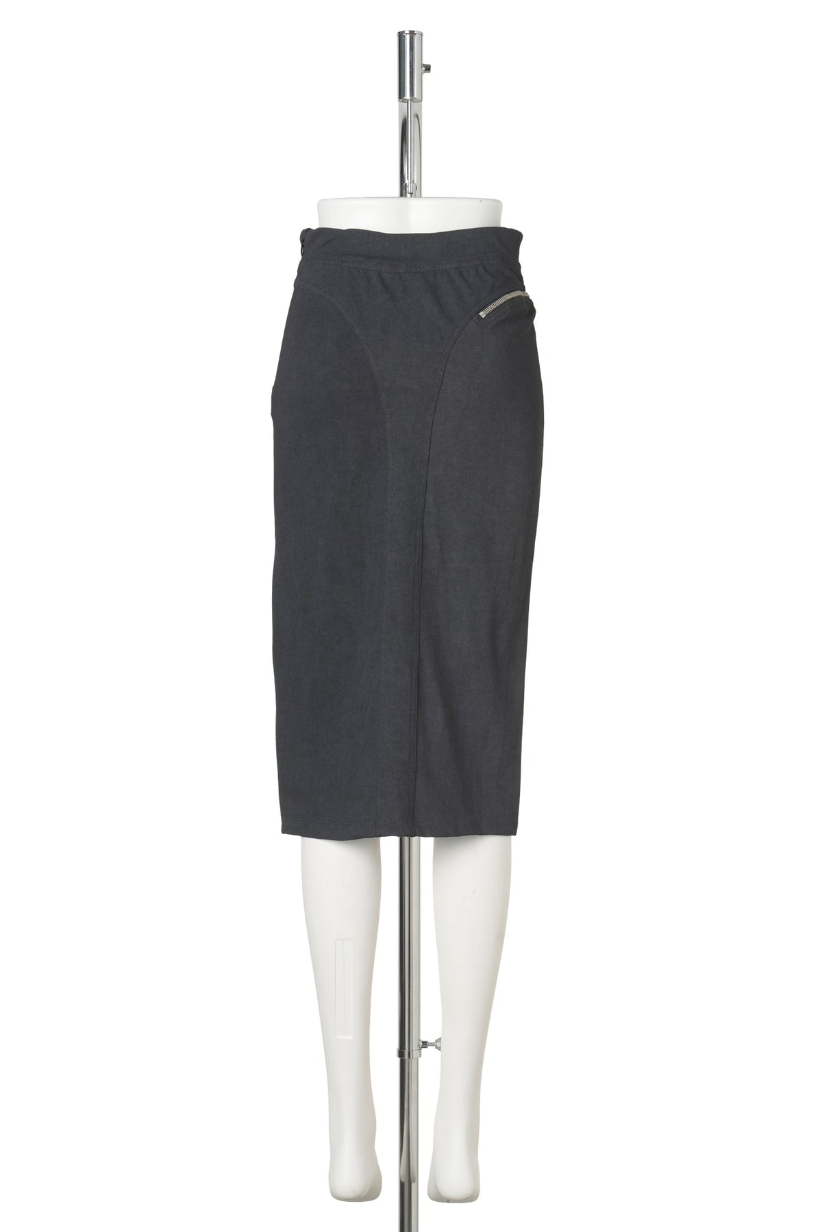 WOMEN ZIPPER SKIRT / GREY