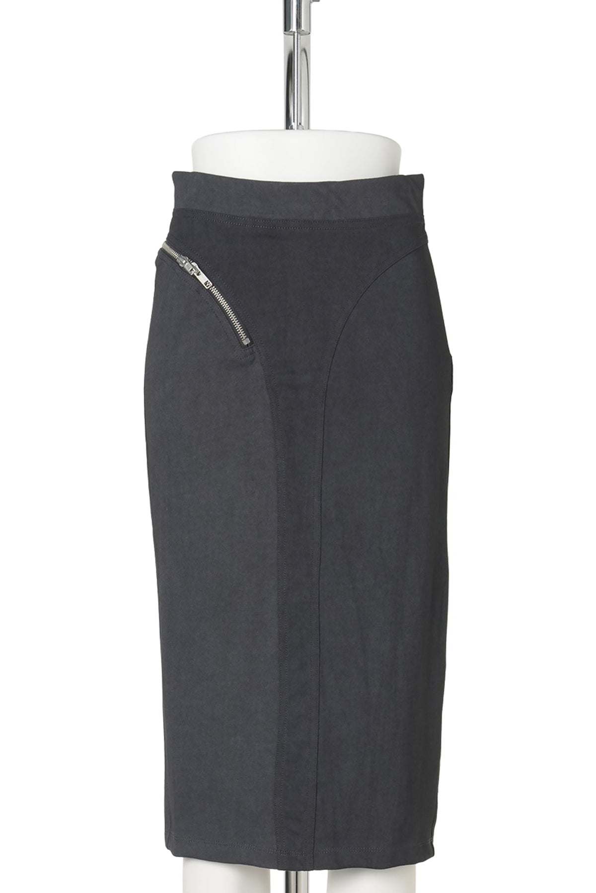 WOMEN ZIPPER SKIRT / GREY
