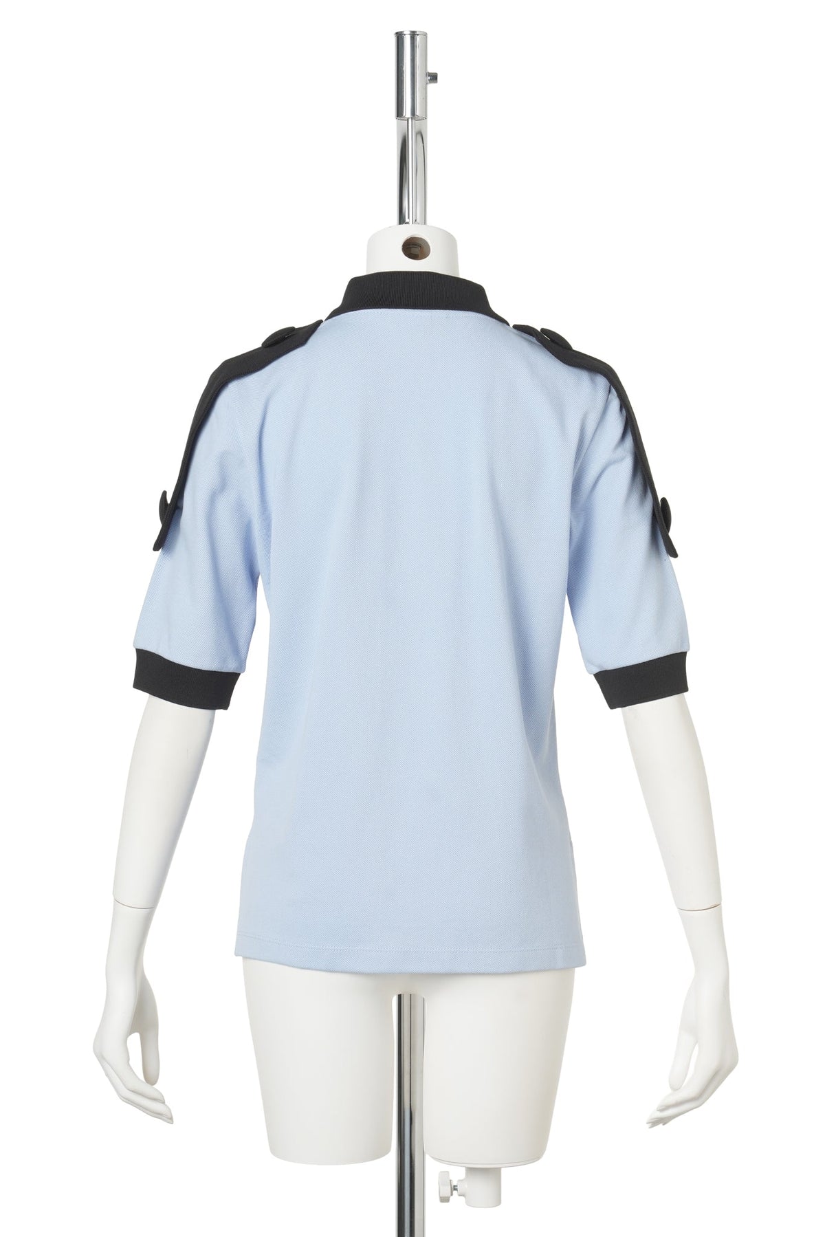 WOMEN CREST POLO / BLUE BLACK