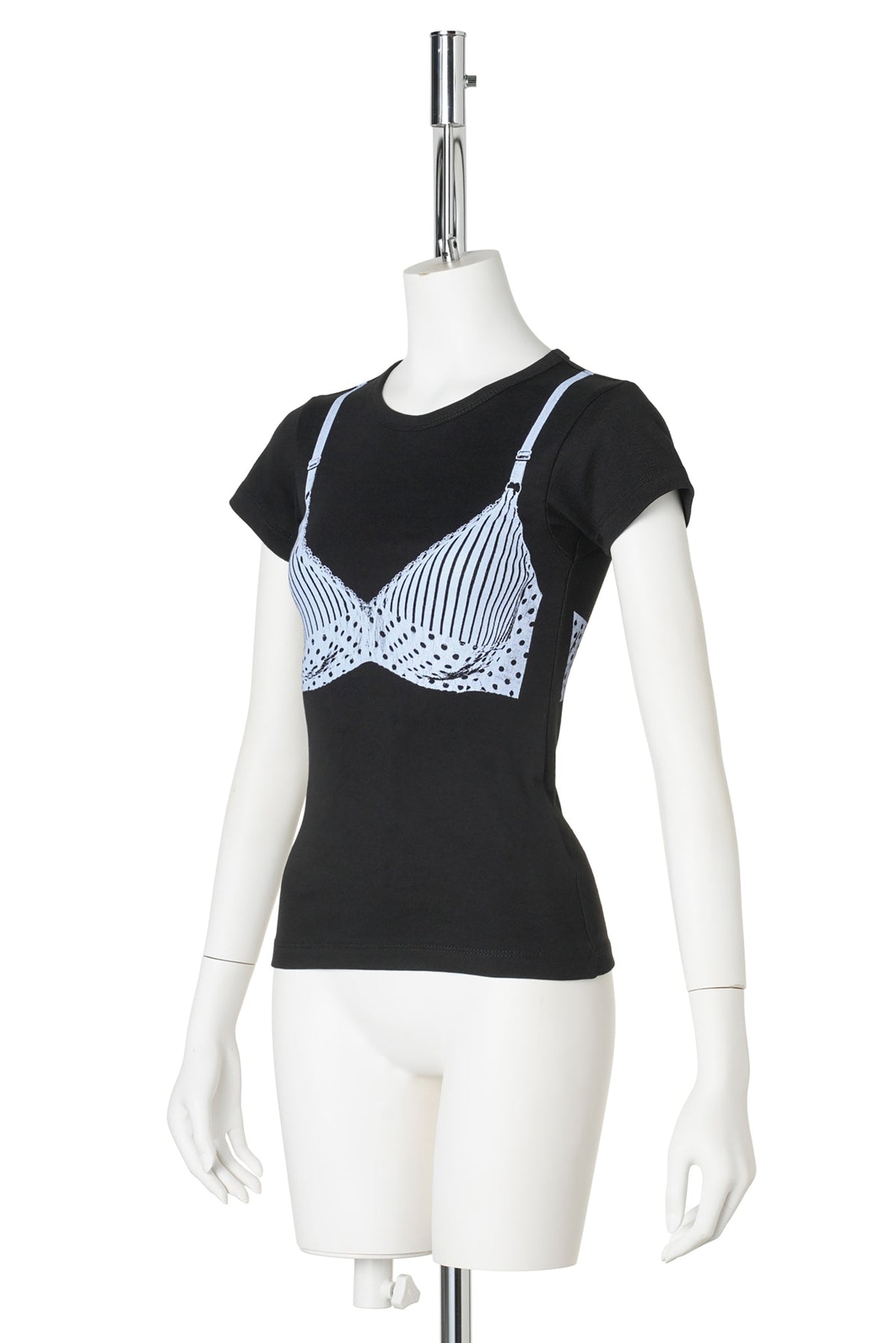 WOMEN BRA BABY TEE / BLACK