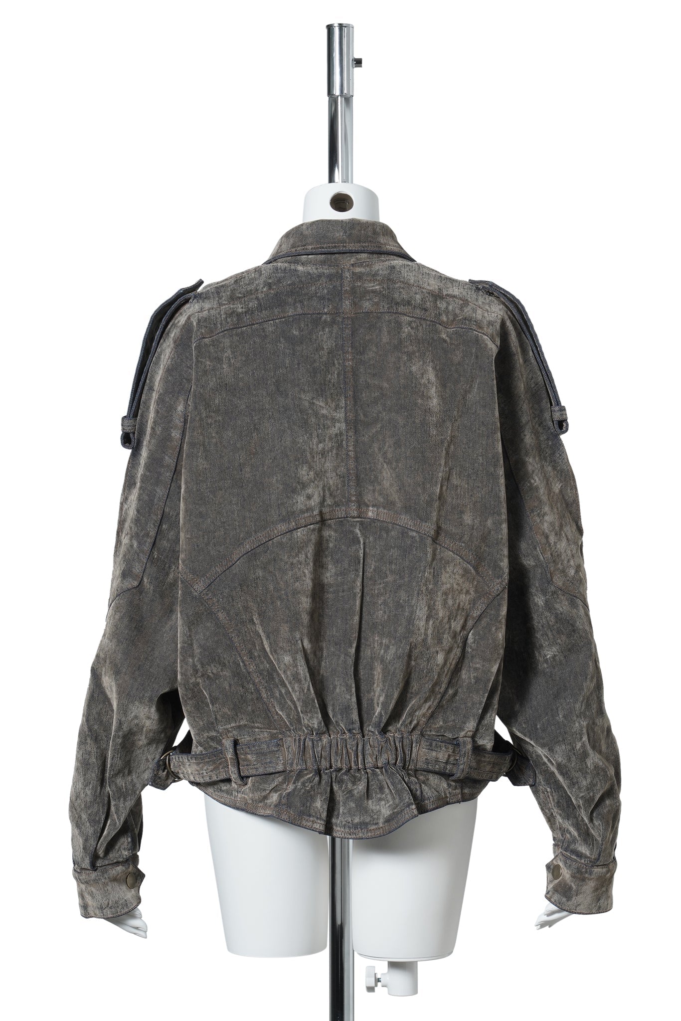 WOMEN FLOCKED DENIM WILD WEST JACKET / BROWN