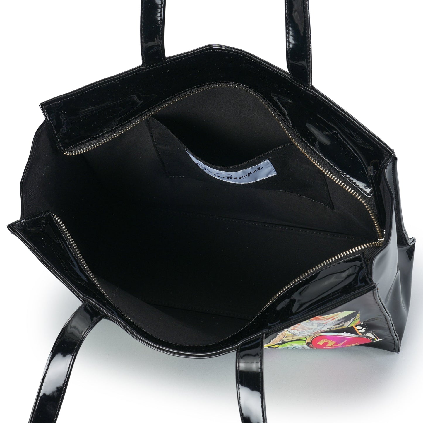 WOMEN TROMPE L'OEIL TOTE BAG WOVEN / BLACK