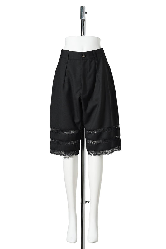 WOMEN LACE TRADE SHORTS WOVEN / BLACK
