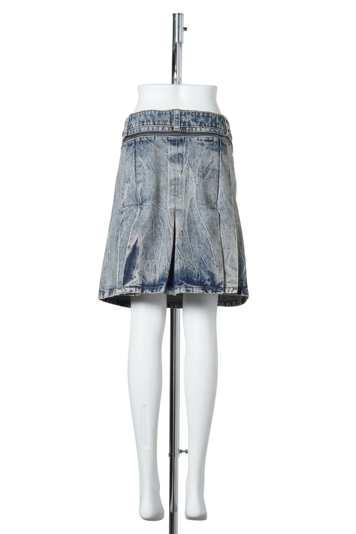 WOMEN DENIM CARWASH SKIRT / BLUE