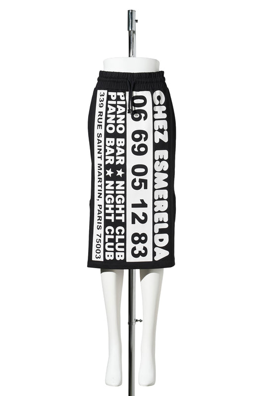 WOMEN SWEATSHIRT SKIRT KNIT / BLACK