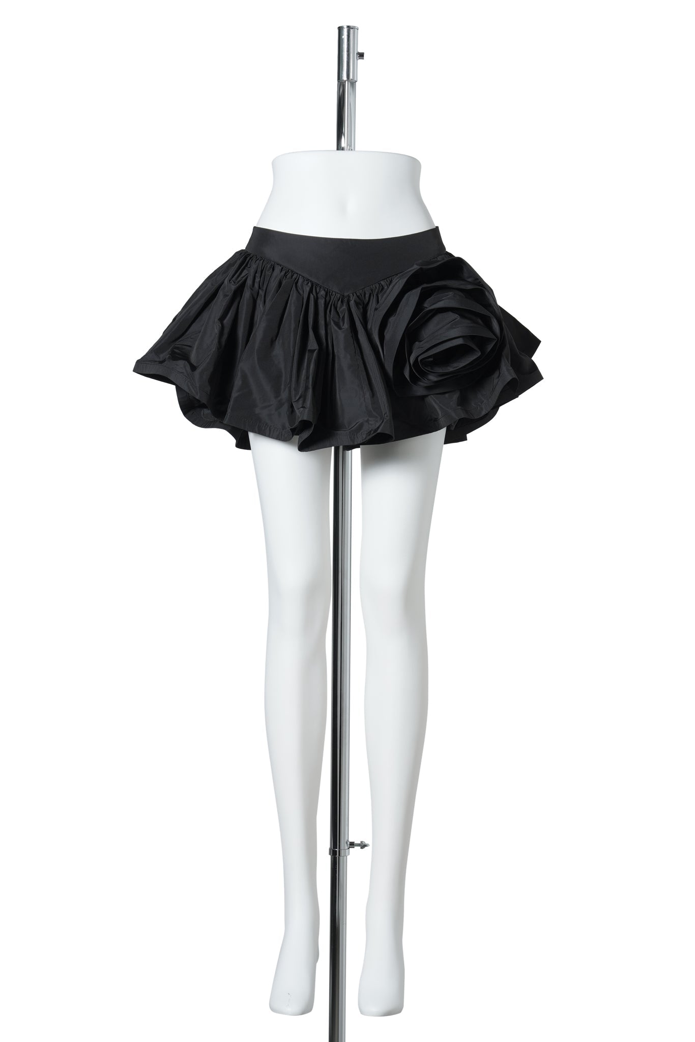 WOMEN BUSTLE SKIRT / BLACK