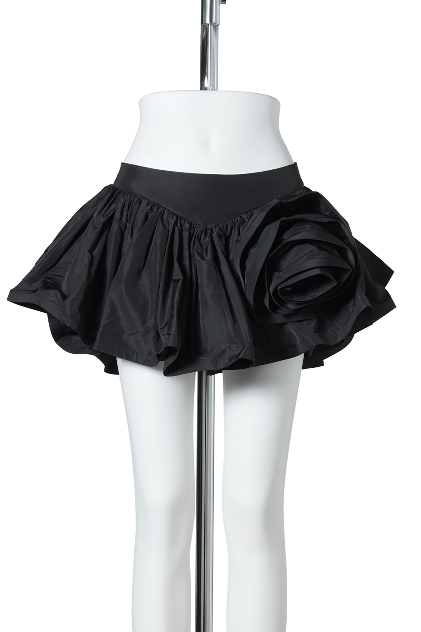 WOMEN BUSTLE SKIRT / BLACK