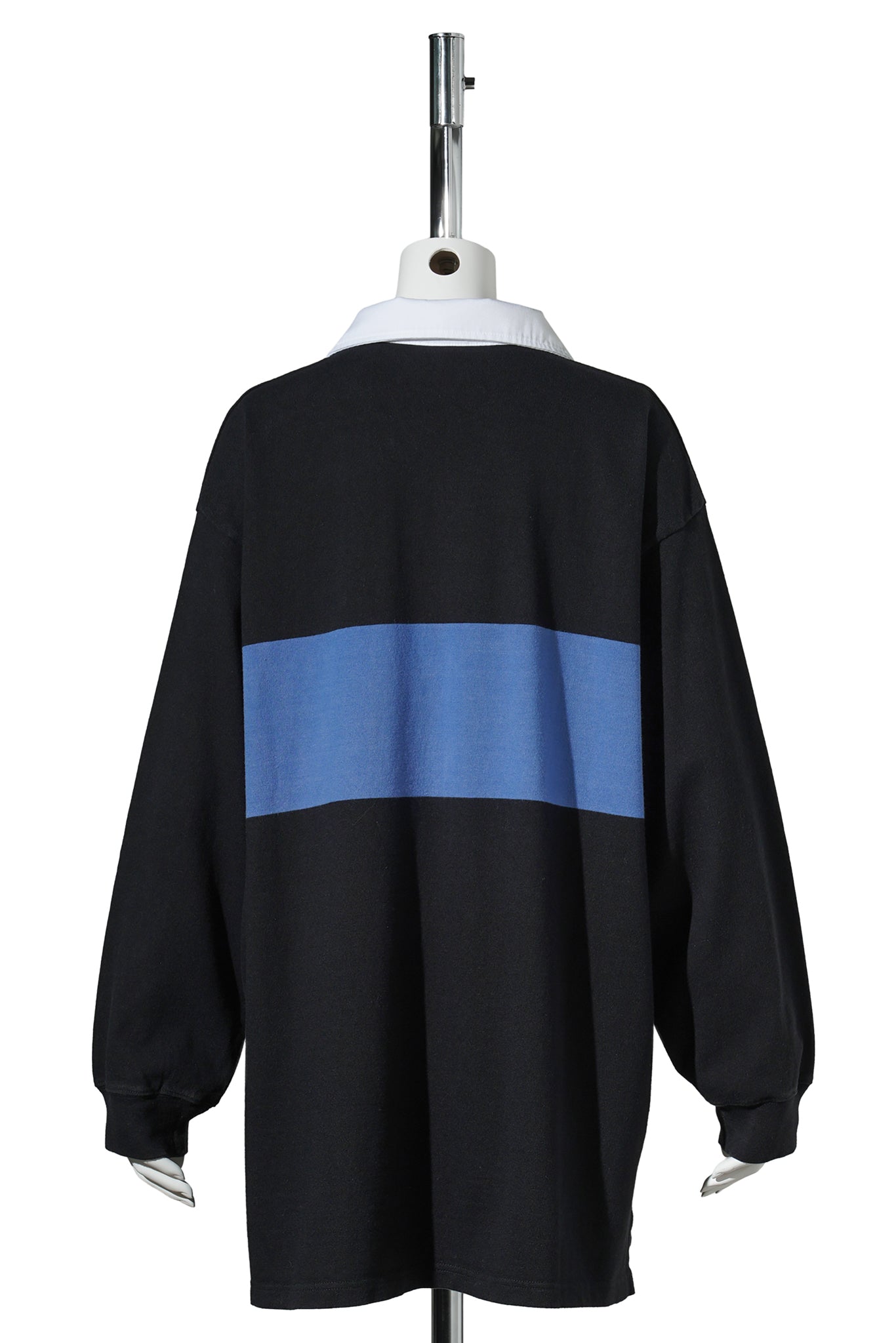 WOMEN RUGBY SHIRT KNIT / BLACK BLUE