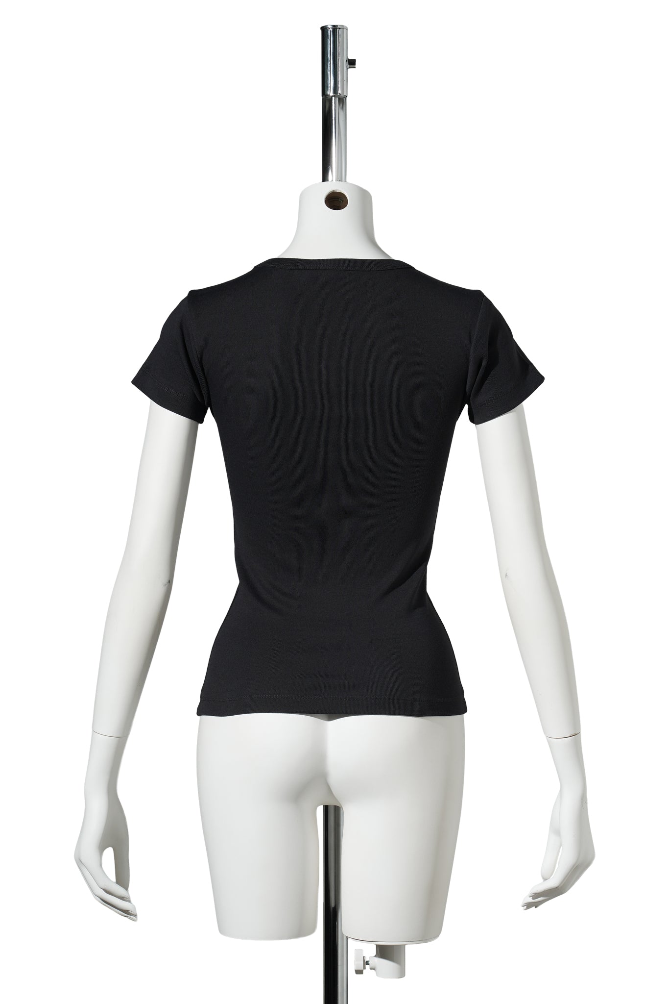 WOMEN BRA BABY TEE KNIT / WASHED BLACK