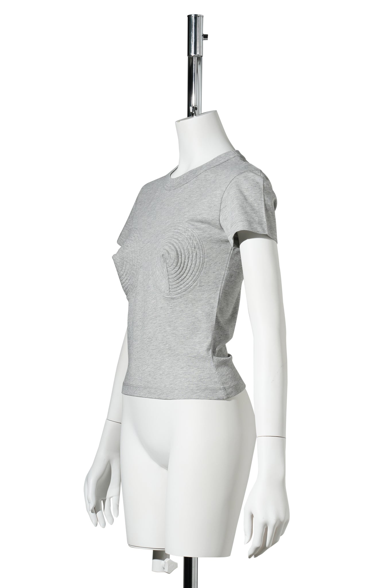 WOMEN BULLET BRA T SHIRT KNIT / HEATHER GREY