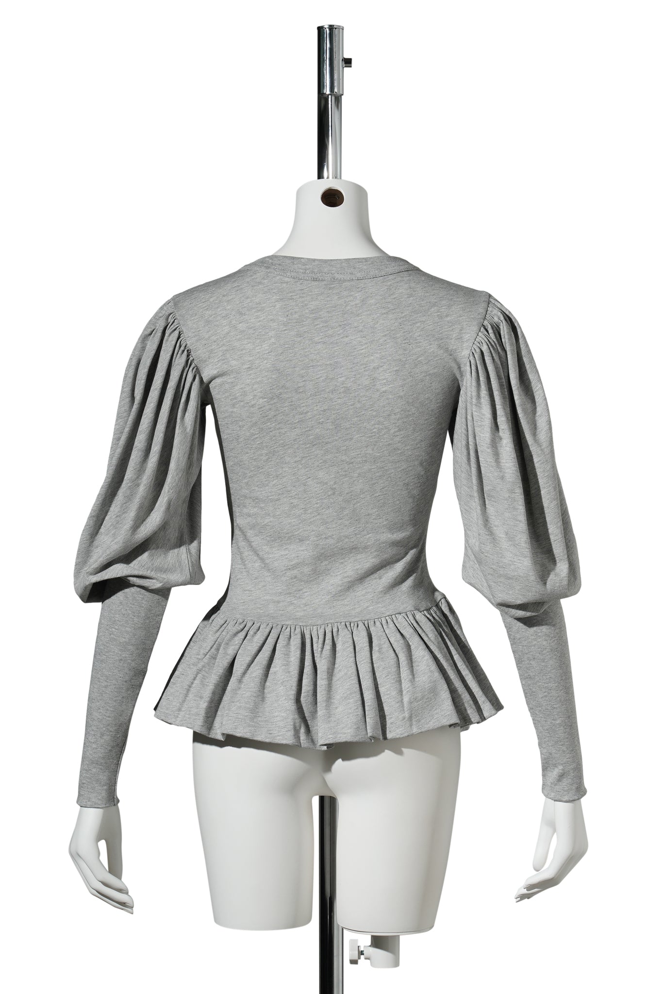 WOMEN ROMANTIC T SHIRT KNIT / HEATHER GREY